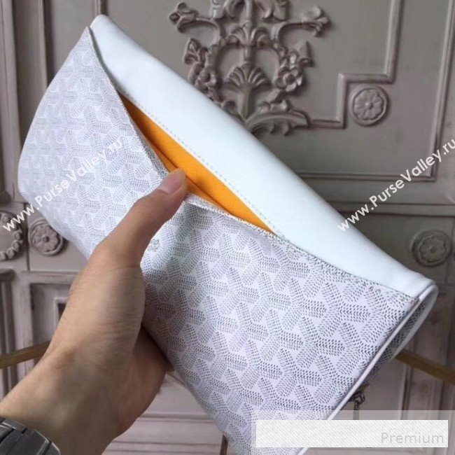 Goyard Folding Leather Clutch White (1A142-9062714)