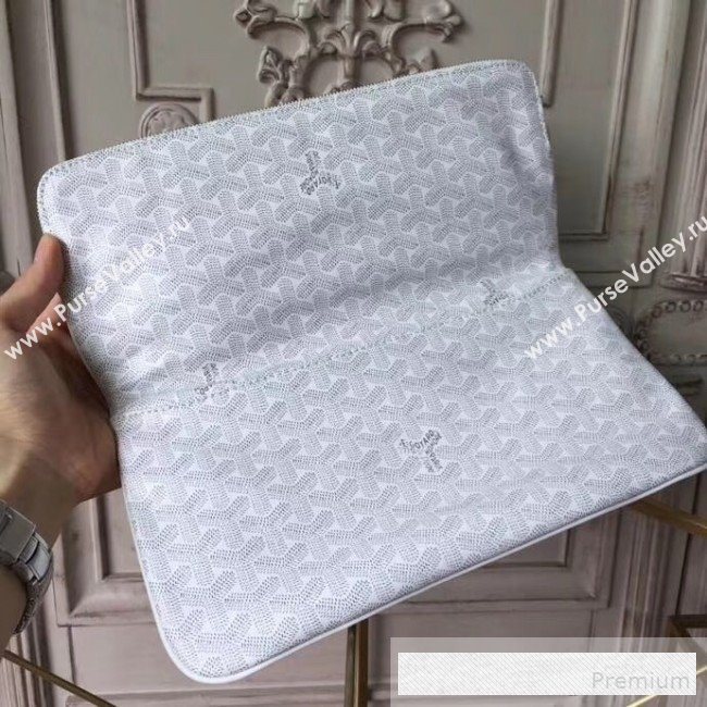Goyard Folding Leather Clutch White (1A142-9062714)