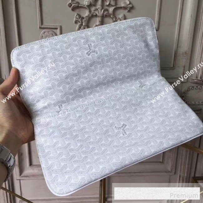 Goyard Folding Leather Clutch White (1A142-9062714)