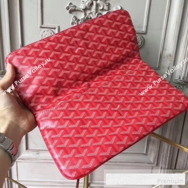 Goyard Folding Leather Clutch Red (1A142-9062715)