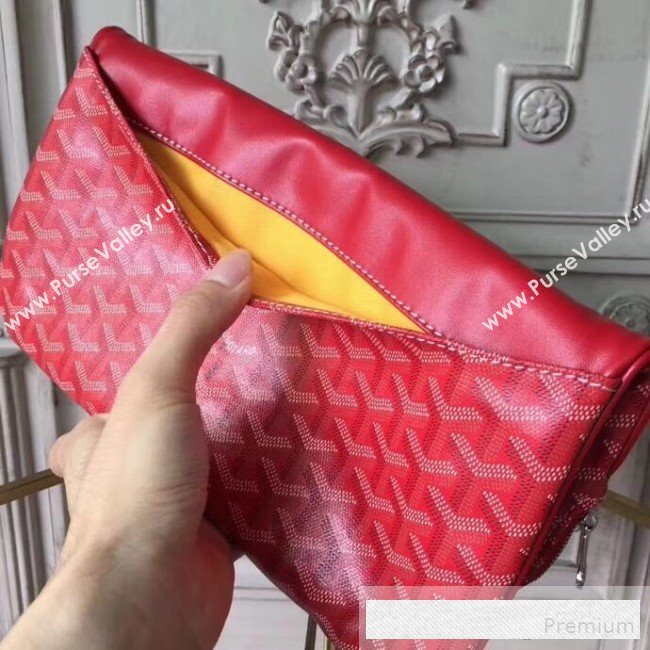 Goyard Folding Leather Clutch Red (1A142-9062715)