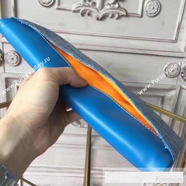 Goyard Folding Leather Clutch Royal Blue (1A142-9062716)