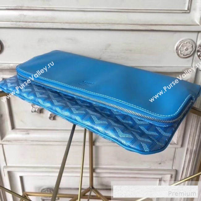 Goyard Folding Leather Clutch Royal Blue (1A142-9062716)