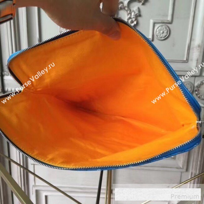 Goyard Folding Leather Clutch Royal Blue (1A142-9062716)