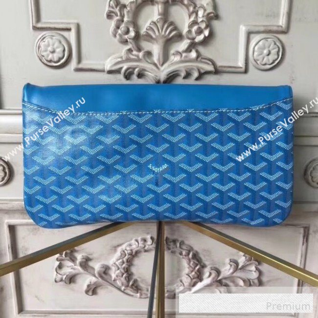 Goyard Folding Leather Clutch Royal Blue (1A142-9062716)