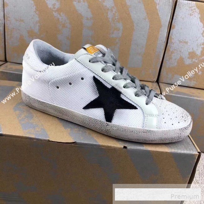 Golden Goose GGDB Mesh Star Sneaker White Mesh/Black/WhiteTail (For Women and Men) (2081-9062862)