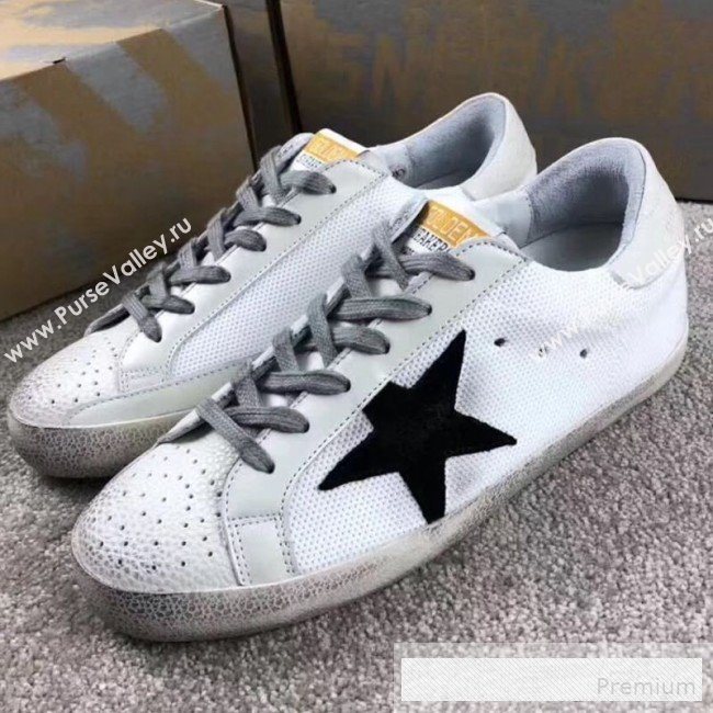 Golden Goose GGDB Mesh Star Sneaker White Mesh/Black/WhiteTail (For Women and Men) (2081-9062862)