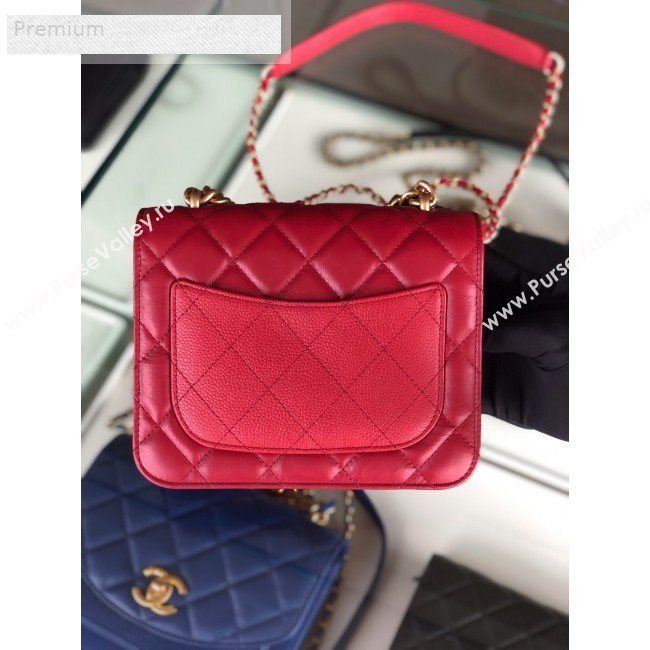 Chanel Quilted Smooth Calfskin Small Flap Bag AS0784 Red 2019 (FM-9070113)