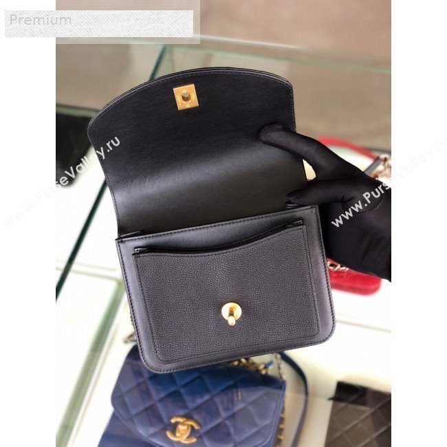 Chanel Quilted Smooth Calfskin Small Flap Bag AS0784 Black 2019 (FM-9070114)
