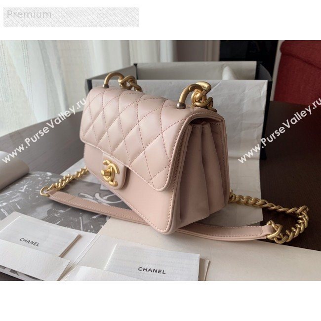 Chanel Wax Quilted Calfskin Small Classic Flap Bag Light Pink 2019 (BLWX-9070125)