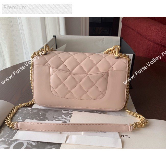 Chanel Wax Quilted Calfskin Medium Classic Flap Bag Light Pink 2019 (BLWX-9070126)