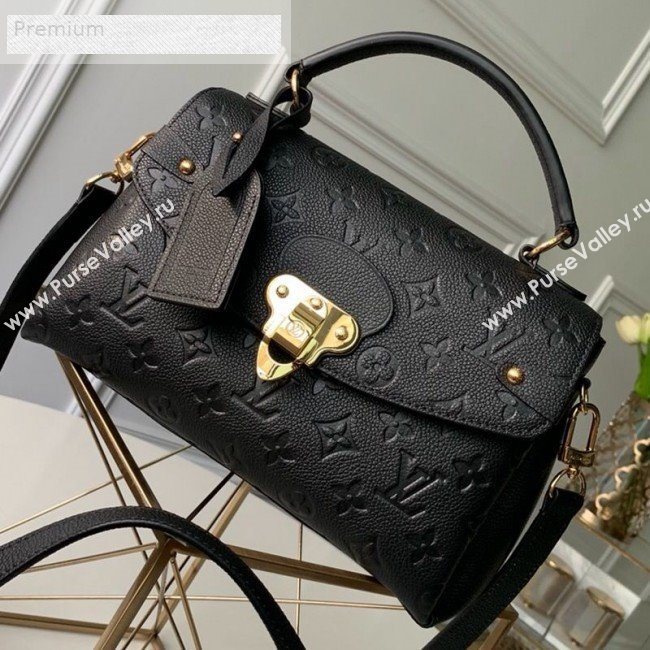 Louis Vuitton Monogram Leather Georges BB Top Handle Bag M53941 Black 2109 (KD-9070131)