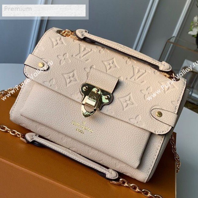 Louis Vuitton Monogram Empreinte Leather Vavin BB Shoulder Bag M44553 Cream White 2018 (KD-9070133)