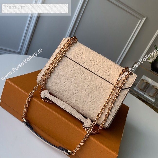 Louis Vuitton Monogram Empreinte Leather Vavin BB Shoulder Bag M44553 Cream White 2018 (KD-9070133)