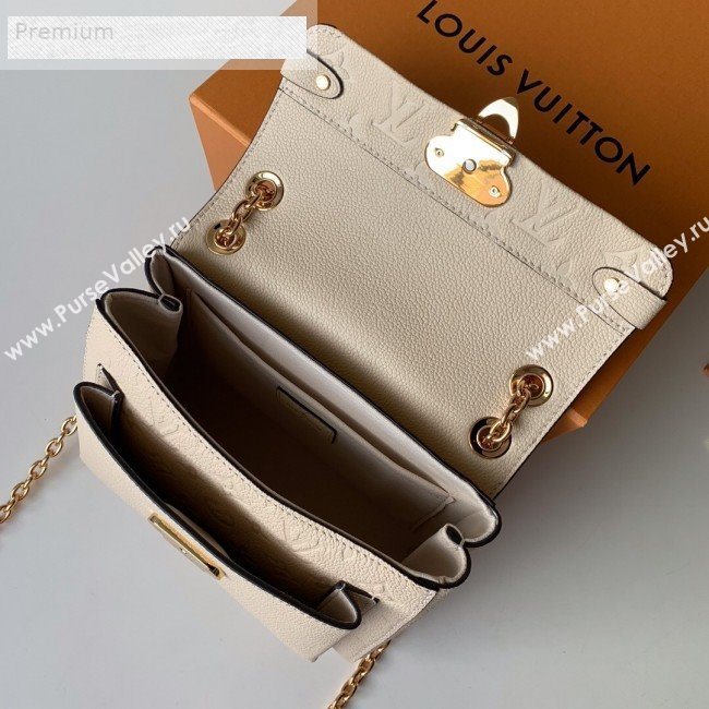 Louis Vuitton Monogram Empreinte Leather Vavin BB Shoulder Bag M44553 Cream White 2018 (KD-9070133)