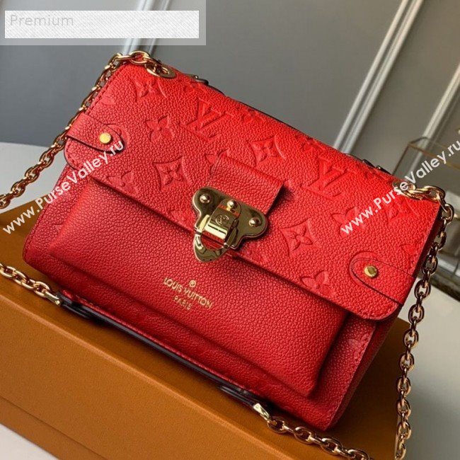 Louis Vuitton Monogram Empreinte Leather Vavin BB Shoulder Bag M44554 Red 2018 (KD-9070134)