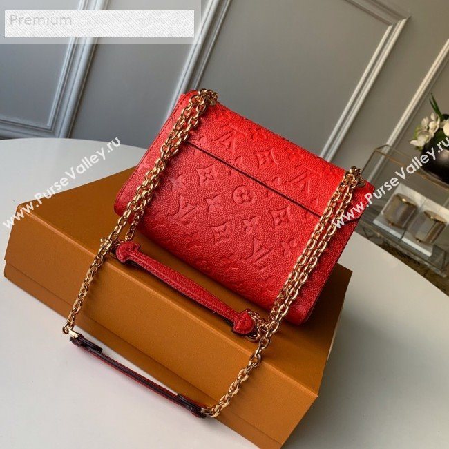 Louis Vuitton Monogram Empreinte Leather Vavin BB Shoulder Bag M44554 Red 2018 (KD-9070134)