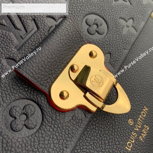 Louis Vuitton Monogram Empreinte Leather Vavin MM Shoulder Bag M43925 Navy Blue 2018 (KD-9070136)