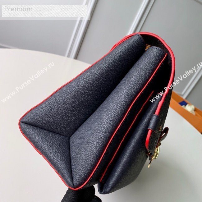 Louis Vuitton Monogram Empreinte Leather Vavin MM Shoulder Bag M43925 Navy Blue 2018 (KD-9070136)