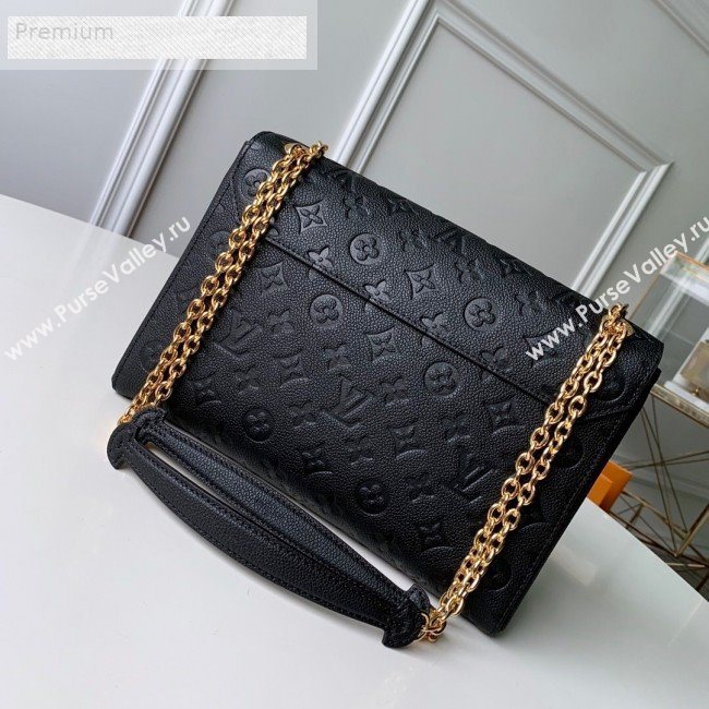 Louis Vuitton Monogram Empreinte Leather Vavin MM Shoulder Bag M44150 Black 2018 (KD-9070135)