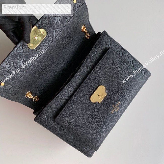 Louis Vuitton Monogram Empreinte Leather Vavin MM Shoulder Bag M44150 Black 2018 (KD-9070135)