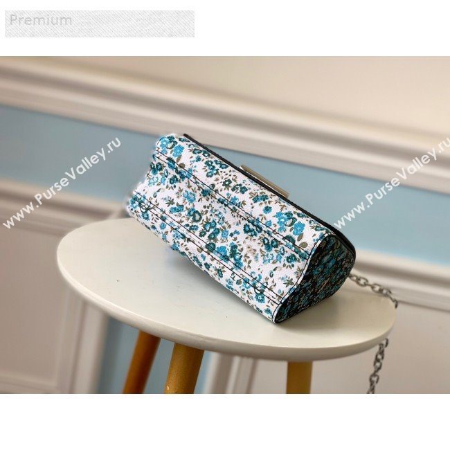 Louis Vuitton Floral Print Twist PM Chain Shoulder Bag M55038 Blue 2019 (LVSJ-9070165)