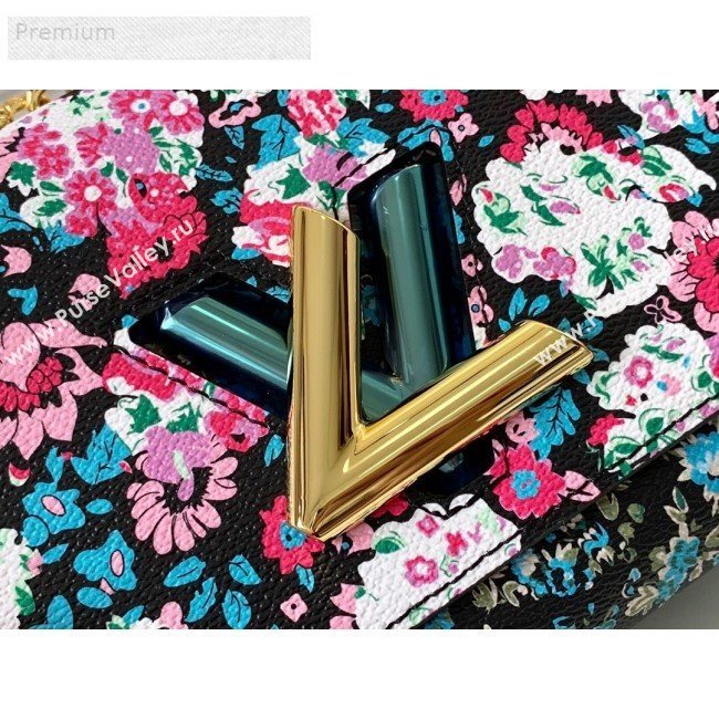 Louis Vuitton Floral Print Twist PM Chain Shoulder Bag M55038 Red 2019 (LVSJ-9070166)