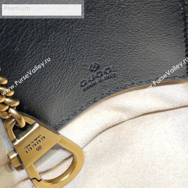 Gucci GG Diagonal Marmont Leather Mini Bucket Bag 575163 Beige/Black 2019 (DLH-9070203)