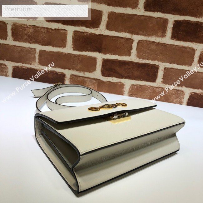 Gucci Zumi Grainy Leather Small Shoulder Bag 576388 White 2019 (DLH-9070206)