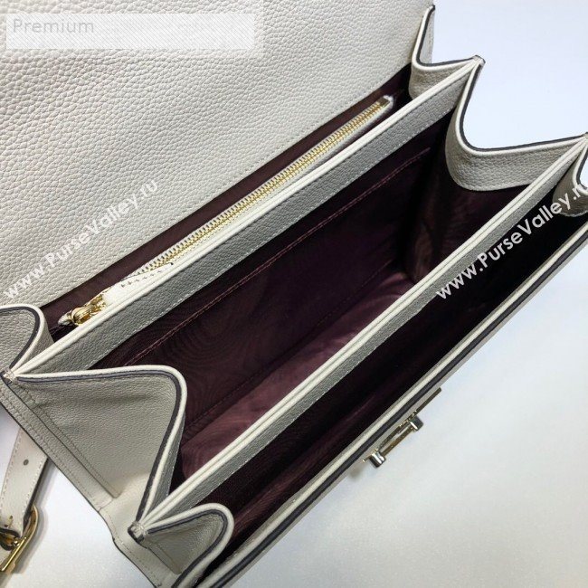 Gucci Zumi Grainy Leather Small Shoulder Bag 576388 White 2019 (DLH-9070206)