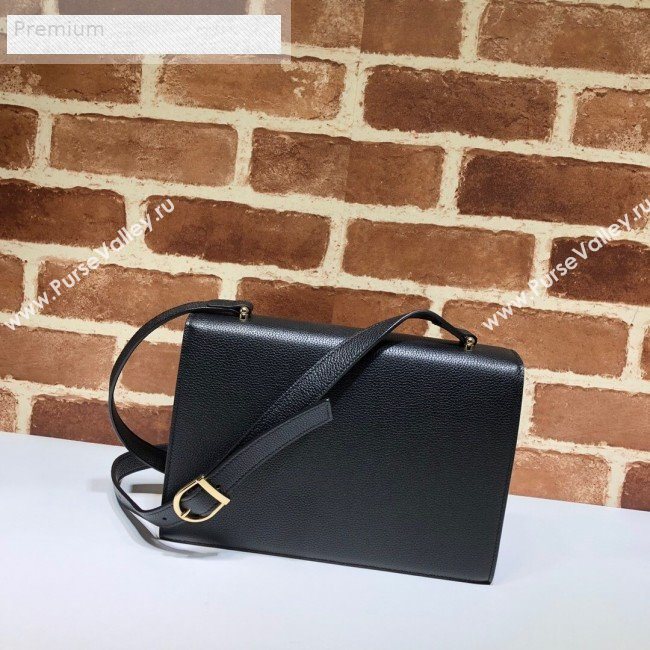 Gucci Zumi Grainy Leather Small Shoulder Bag 576388 Black 2019 (DLH-9070207)