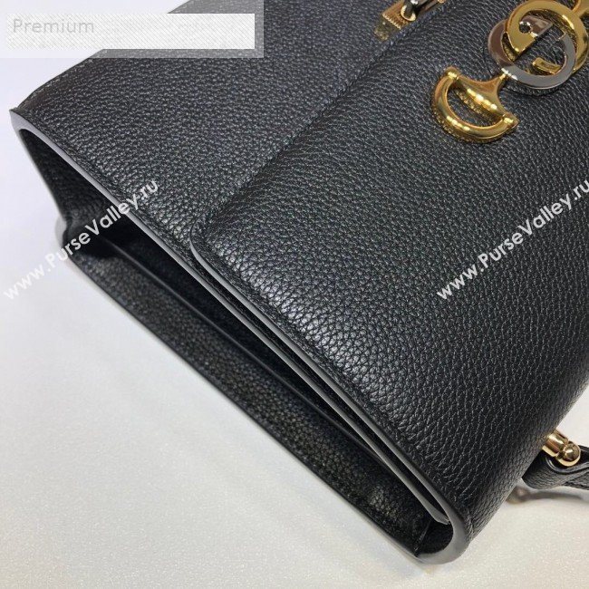 Gucci Zumi Grainy Leather Small Shoulder Bag 576388 Black 2019 (DLH-9070207)