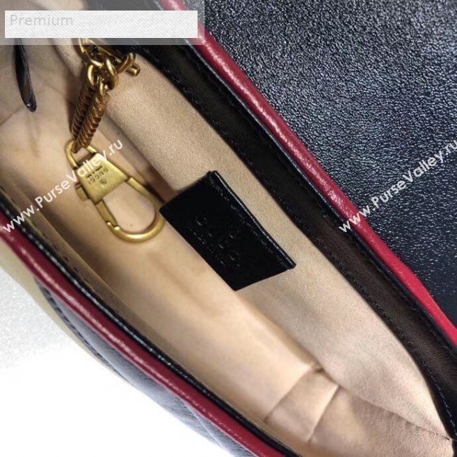 Gucci GG Diagonal Marmont Super Mini Bag 574969 Beige/Black 2019 (DLH-9070210)