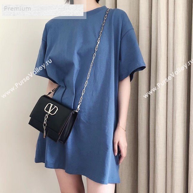 Valentino Smooth Calfskin Small VCASE Chain Shoulder Bag Black 2019 (JJ3-9070267)