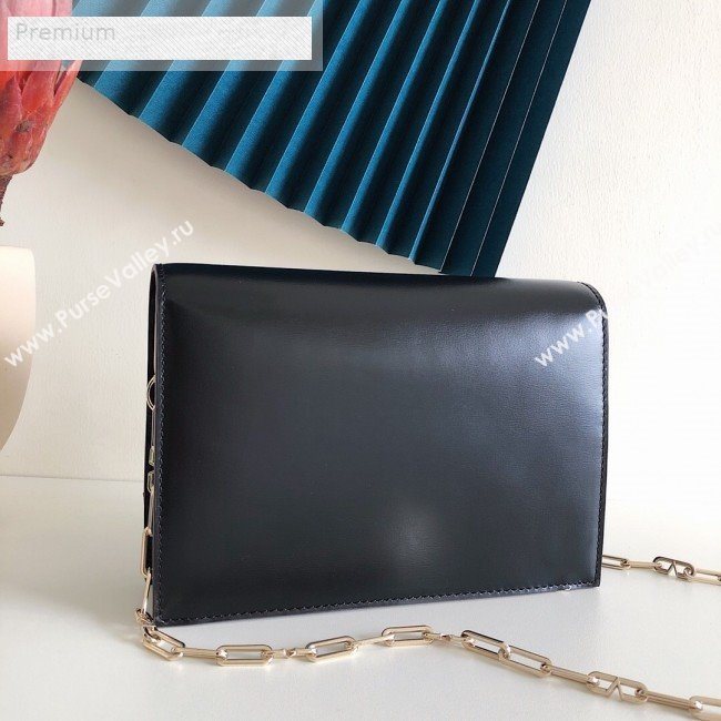 Valentino Smooth Calfskin Small VCASE Chain Shoulder Bag Black 2019 (JJ3-9070267)