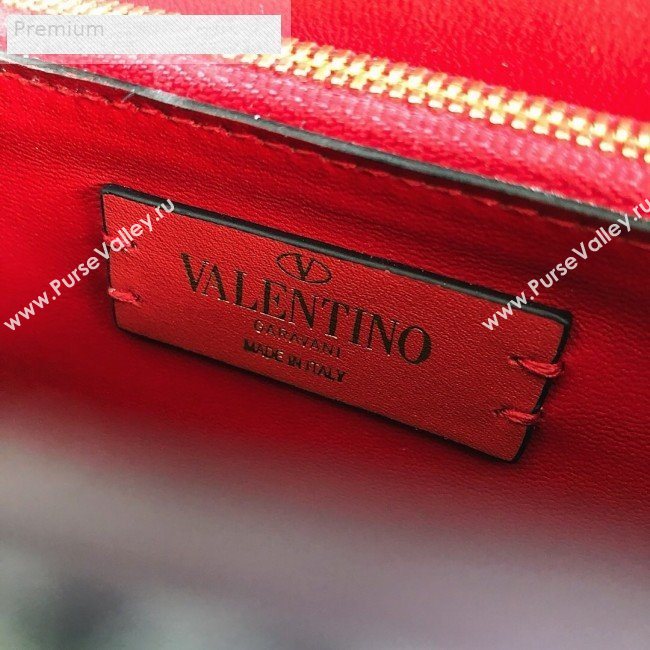 Valentino Smooth Calfskin Small VCASE Chain Shoulder Bag Black 2019 (JJ3-9070267)