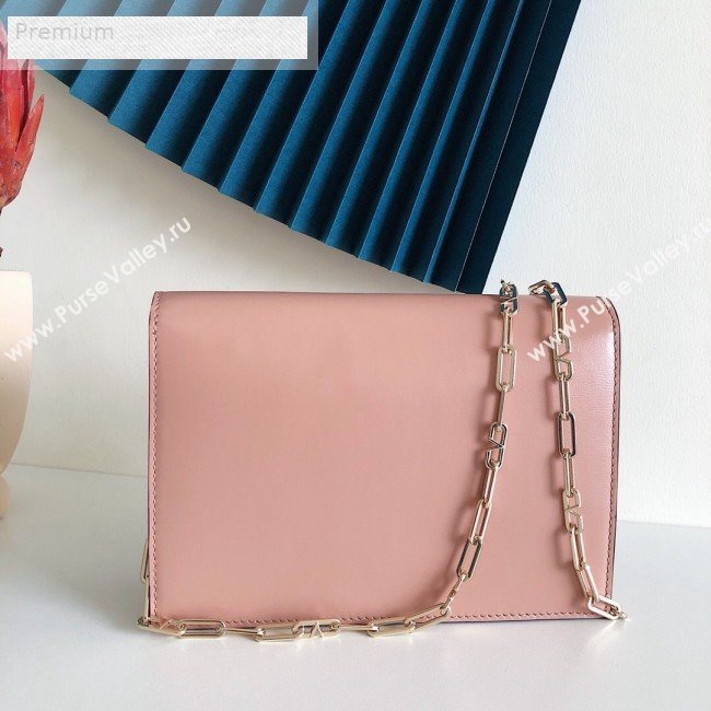 Valentino Smooth Calfskin Small VCASE Chain Shoulder Bag Pink 2019 (JJ3-9070268)