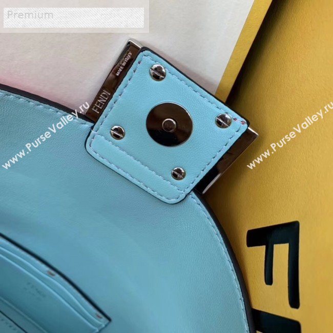 Fendi Litchi Grained Calfskin Mini Baguette Flap Shoulder Bag Orange Red 2019 (AFEI-9070232)