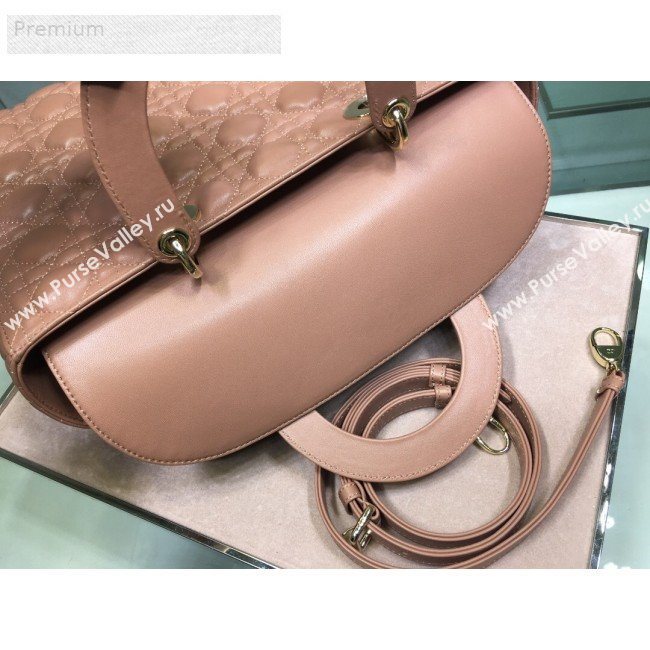 Dior Lady Dior Cannage Lambskin Tote Bag Apricot 2019 (XYD-9070250)