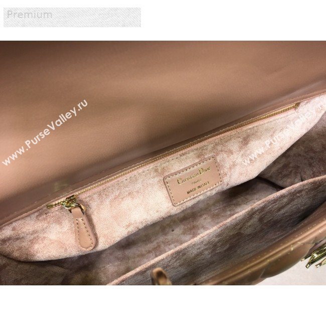 Dior Lady Dior Cannage Lambskin Tote Bag Apricot 2019 (XYD-9070250)