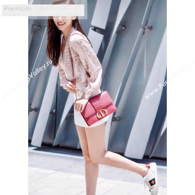 Dior 30 Montaigne CD Flap Bag in Smooth Sienna Pink Calfskin 2019 (BINF-9070253)