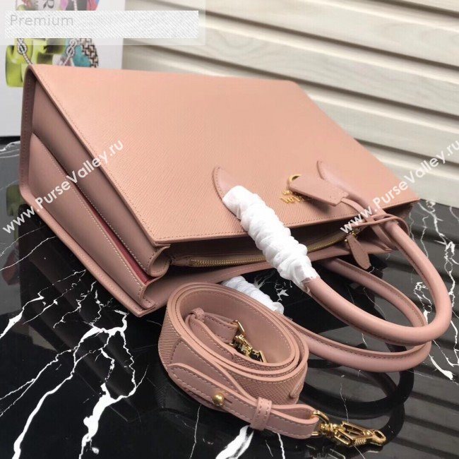 Prada Contrasting Side Saffiano Leather Large Tote 1BA153 Pink 2019 (PYZ-9070255)