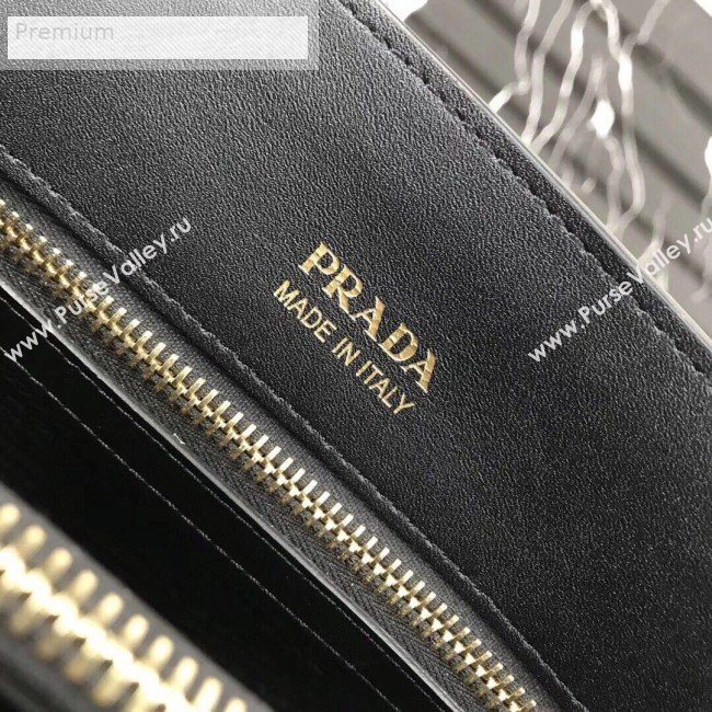 Prada Contrasting Side Saffiano Leather Large Tote 1BA153 Black 2019 (PYZ-9070257)