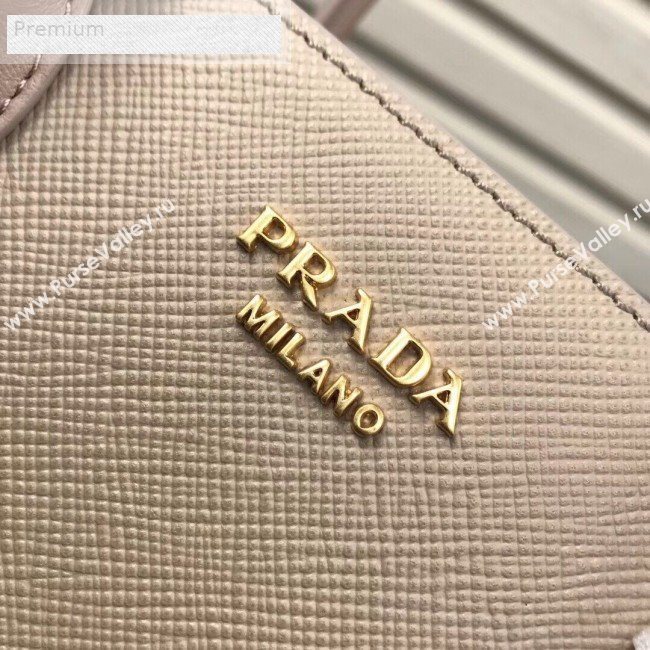 Prada Contrasting Side Saffiano Leather Large Tote 1BA153 Light Nude 2019 (PYZ-9070258)