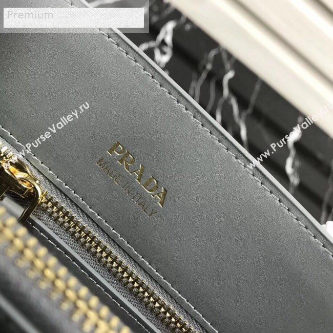 Prada Contrasting Side Saffiano Leather Large Tote 1BA153 Steel Grey 2019 (PYZ-9070259)