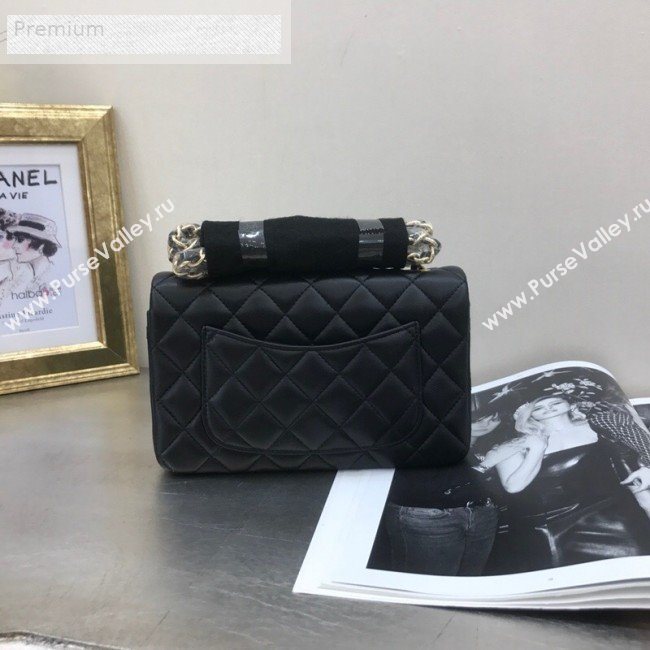 Chanel Quilted Sheepskin Leather Small Classic Flap Bag Black/Gold 2019 (JDH-9070602)