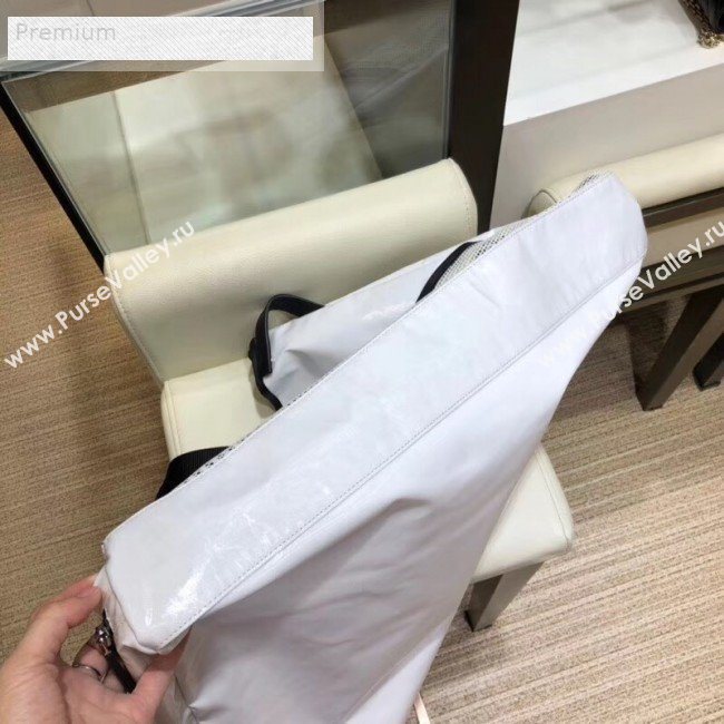 Chanel Mesh Canvas and PVC Large Shopping Tote Bag White 2019 (SMJD-9070624)