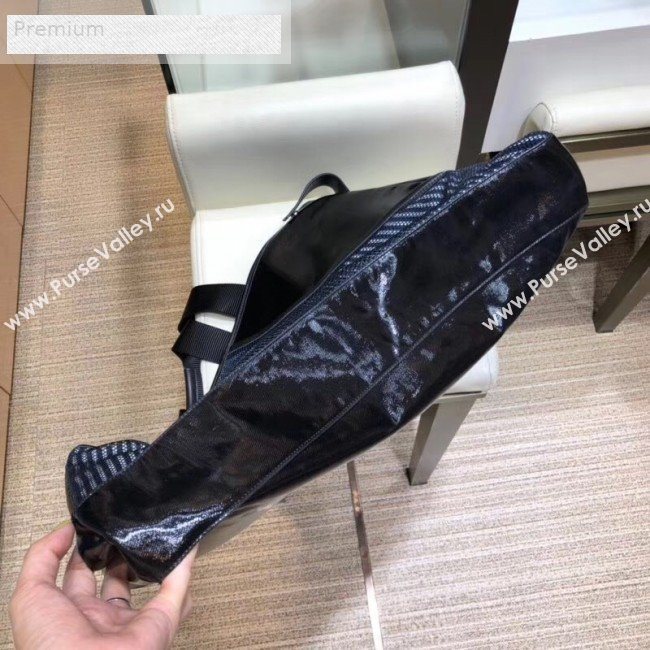 Chanel Mesh Canvas and PVC Large Shopping Tote Bag Black 2019 (SMJD-9070628)