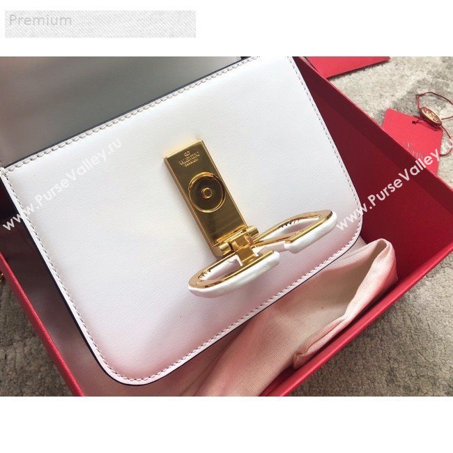 Valentino Small VSLING Smooth Calfskin Shoulder Bag White 2019 (JIND-9070918)