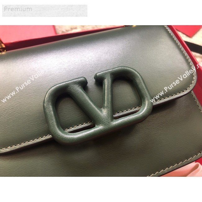 Valentino Small VSLING Smooth Calfskin Shoulder Bag Green 2019 (JIND-9070919)